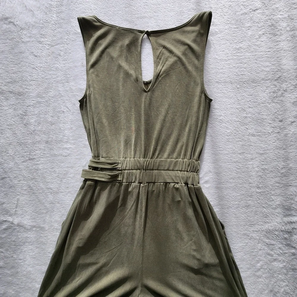 Saturday Sunday Anthropologie Jumpsuit Womens XS Olive‎ Green Wide Leg Romper - Picture 11 of 16
